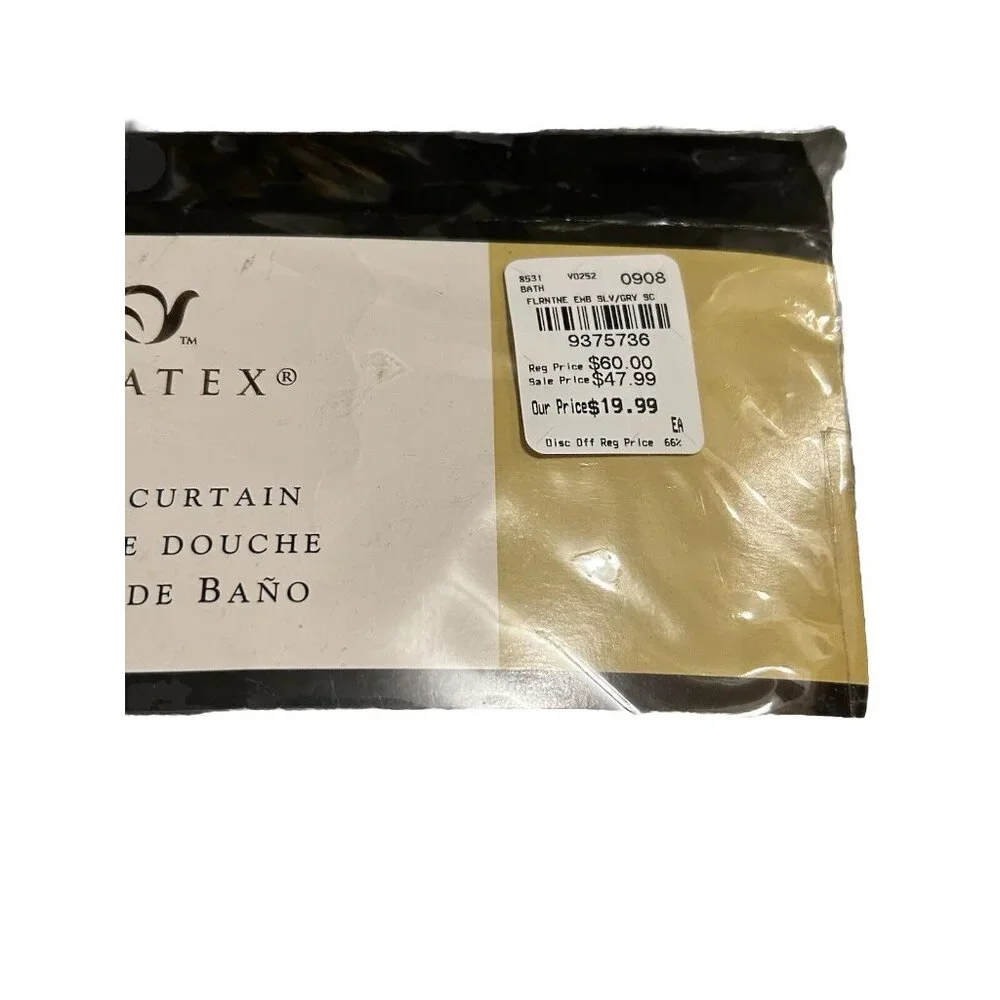 VERATEX Floral FABRIC Shower Curtain 72